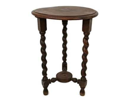 Barley Twist Wooden Side Wine Table Two tier Pedestal Plant Bonsai Stand farmhouse Country  vintage
