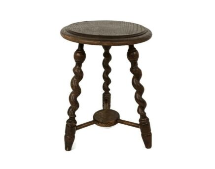 Barley Twist Wooden Side Wine Table Two tier Pedestal Plant Bonsai Stand vintage farmhouse Country  