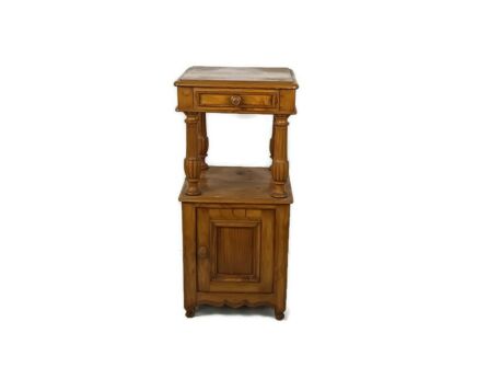 antique Nightstand pinewood end table bedroom cabinet japandi style 