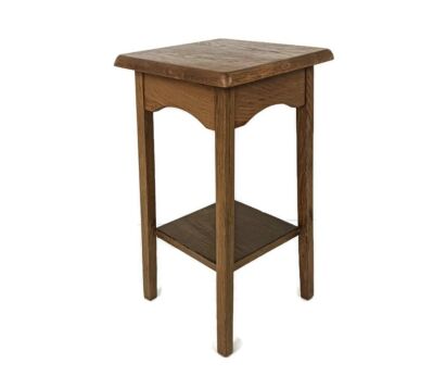 Vintage Stool Pedestal plant stand side Occasional table vintage  two tier carved wood