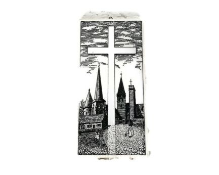 lovely vintage tile ceramic Church churchgoers Holland lovely 