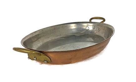 Unicorn stamped Belgium copper cookware  Copper cooking pot saucepan Dish with brass handles