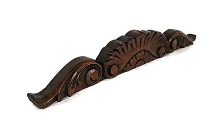 Small Ornate hand carved wooden Pediment over door Antique, architectural reclaimed 