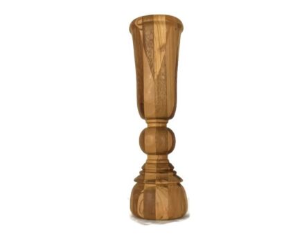 vintage hand carved wooden inlay vase decorative