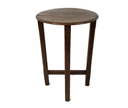 practical Wooden Side Occasional Wine Coffee Table Pedestal foldable vintage barn style