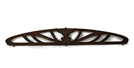 Large Art Nouveau antique ornate pediment over door reclaimed carved wood architectural