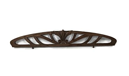 Art Nouveau antique ornate pediment over door recliamed carved wood architectural