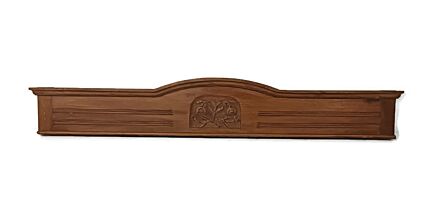 Art Nouveau antique ornate pediment over door reclaimed carved wood architectural Large