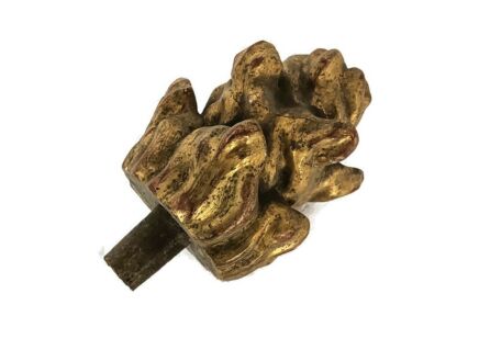 antique wooden hand carved finial spindle ornate plaster layer on wood reclaimed architectural