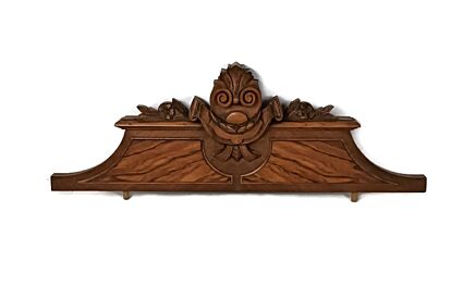 Stunning antique carved wooden Pediment over door  architectural reclaimed large ornate