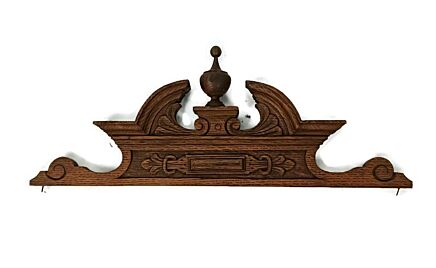 Pediment Over door carved wood Spindle  Antique reclaimed architectural Salvaged 