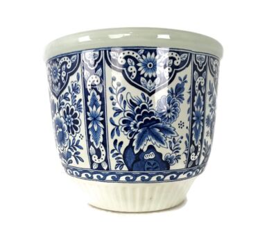 Vintage Boch Royal Sphinx Delfts blue White Flower Pot Jardiniere Planter Marked Maastricht ceramic