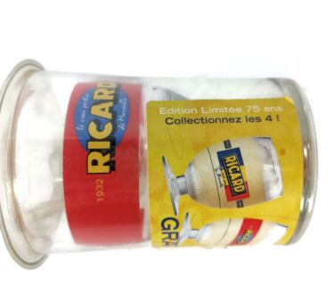 French Ricard Glass Pastis Apero  Collector Glass HTF France 75 years Ricard