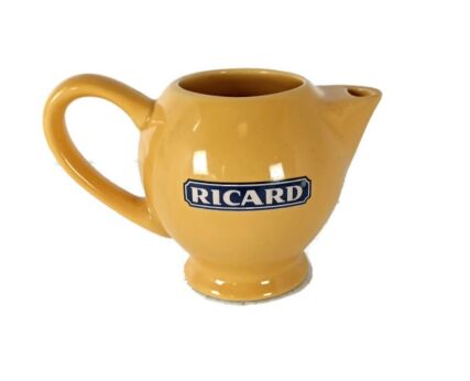 Yellow Ricard Pitcher Jar Ceramic France French Authentic Apero Pastis Collector vintage