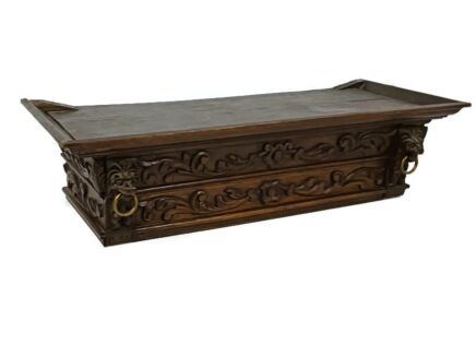 Large pediment over door ornate carved wood lion heads antique Stunning reclaimed architectural