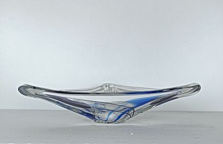 centerpiece abstract art glass Max Verboeket Maastricht Kristal Unie vintage 