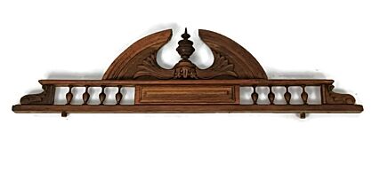 Beautiful Hand Carved Wood Pediment Ornate Over door Architectural reclaimed Salvaged Antique 