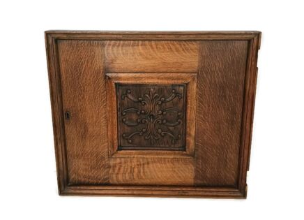 stunning antique hand carved wooden door panel oak thick ornate reclaimed architectural