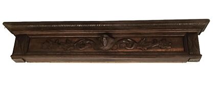 stunning ornate hand carved wooden antique pediment over door reclaimed architectural large