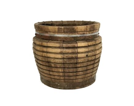 antique primitive maturing vessel wood barrel planter collector brewery caulier Bruxelles 