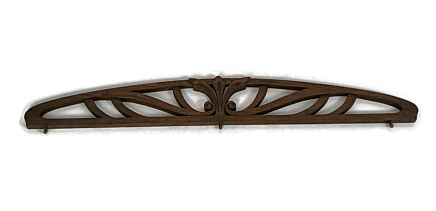 art nouveau large pediment over door trim reclaimed carved wood architectural 