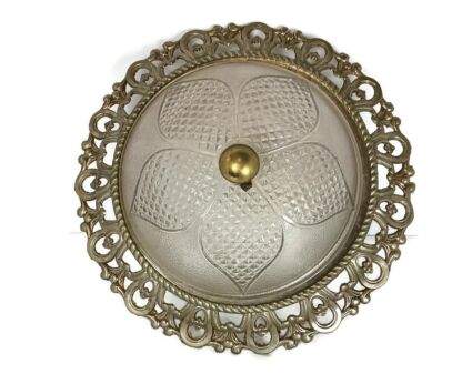 French Ceiling Lamp Fixture Plafonniere light chandelier 1 light silver colored