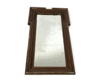 art deco antique wooden framed mirror hallway bathroom 
