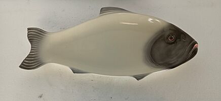 Albin Müller design antique art nouveau Large fish serving tray fish shape Germany Waechtersbach 