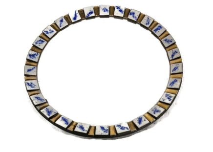 Vintage  Mosaic mirror 1970s ceramic mid century modern cute pop art funky 