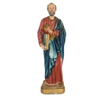 Statue Saint Peter Apostle Peter Simon Bishop Patron Saint Rare Statue plaster Collector
