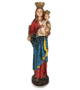 Statue Our Lady of Stoepe Infant Child Plaster vintage Polychrome Collector  polychrome plaster  