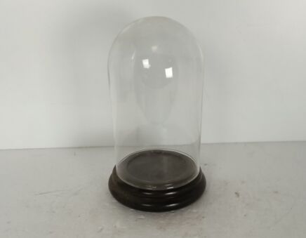 Small Vintage Round Hand Blown Glass Dome Globe Steampunk Display 7.87" D 4.52"