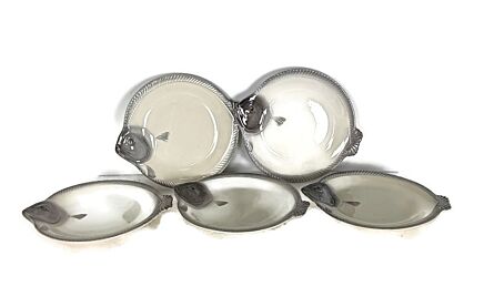 set of 12 Fish Plates Vintage Waechtersbach West Germany Marked Porcelain HTF