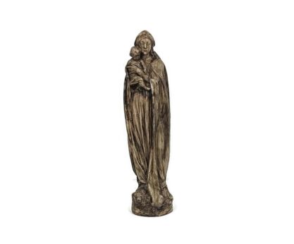 Large Statue Plaster antique art deco Virgin mary Madonna with Infant 