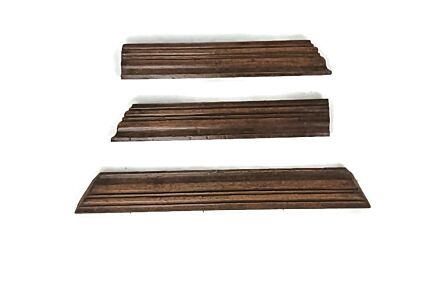 set of 3 trims corbels pediments boards  carved  wood reclaimed antique salvaged architectural