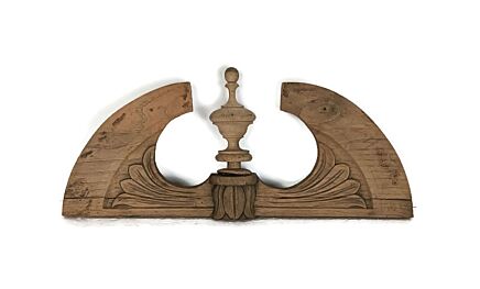 antique sand blasted carved wood pediment over door trim spindle corbel architectural reclaimed