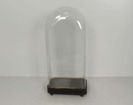 Antique Victorian Rectangular Square Hand Blown Glass Globe Dome HTF 21.85" 10.55"6.57"