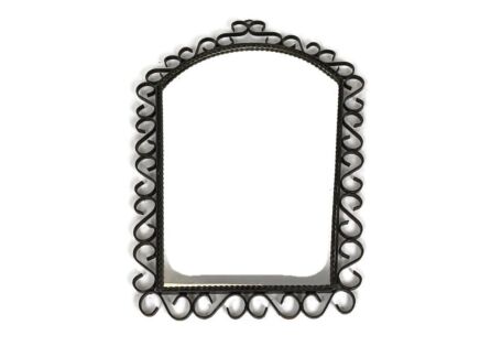 Wall Hanging Mirror Wrought Iron   Dresser Vanity Hallway art deco antique 