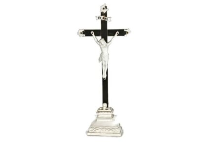 Antique Porcelain Corpus Standing Wooden Crucifix Cross Jesus Christ Christianity