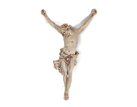 Antique beautiful sculpture Corpus Christi Crucifix Plaster art sculpture