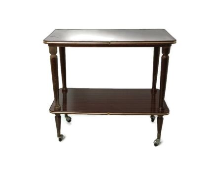 Bar Cocktail Tea Entertainment Cart Trolley Kitchen Island Veneer Retro Barware vintage