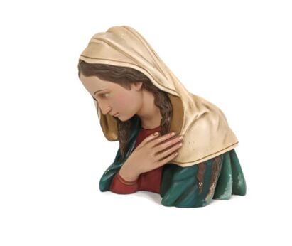 Virgin Mary Madonna Blessed Virgin Plaster Statue Bust Plaster Art Deco 1920s Antique beautiful