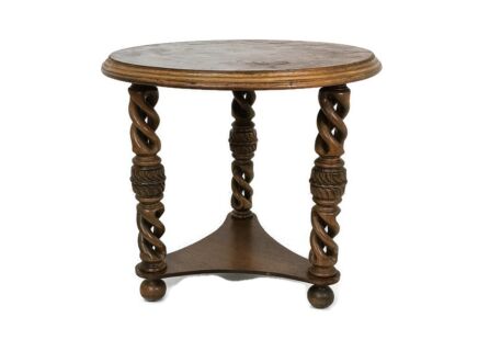 Open Barley Twist Wooden Side Display Coffee Table Pedestal Plant Stand gorgeous barn style