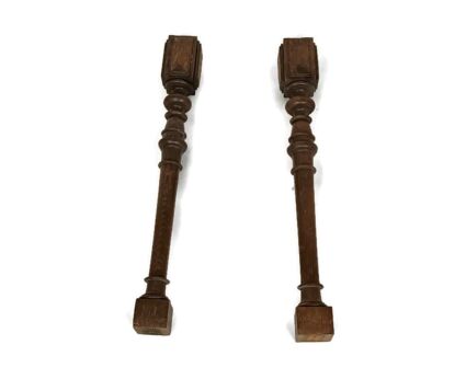 couple  Antique Hand Carved Wood Reclaimed Corbels Architectural Finial Salvaged