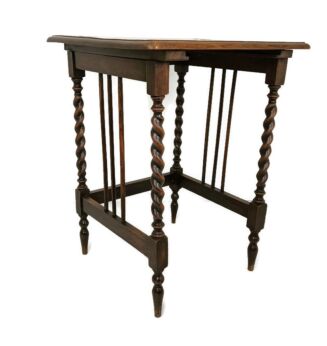 Barley Twist Wooden Nesting Stacking Side Table Barn Country Style Mid Century Stunning  Large