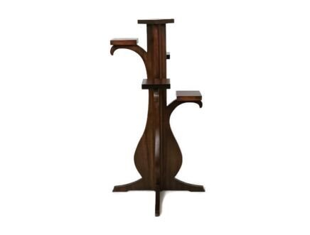 vintage wonderful Plant stand pedestal bonsai stand with 5 tiers carved wood very special
