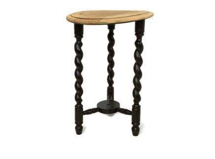 Barley Twist Wooden Side Wine Table Pedestal Plant Bonsai Stand Two Tier Barn Country two toned