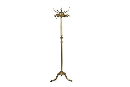 Standing Hall Tree Coat Hallway Rack Brass Italian Hollywood regency Eyecatcher modernist