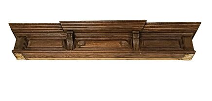 Heavy Large antique carved wooden pediment over door trim architectural salvaged 