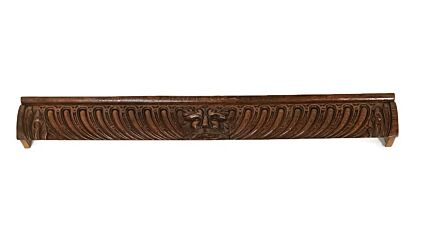 Hand Carvedwood  Pediment Ornate Architectural reclaimed Salvaged Panel figurine handle Impressive
